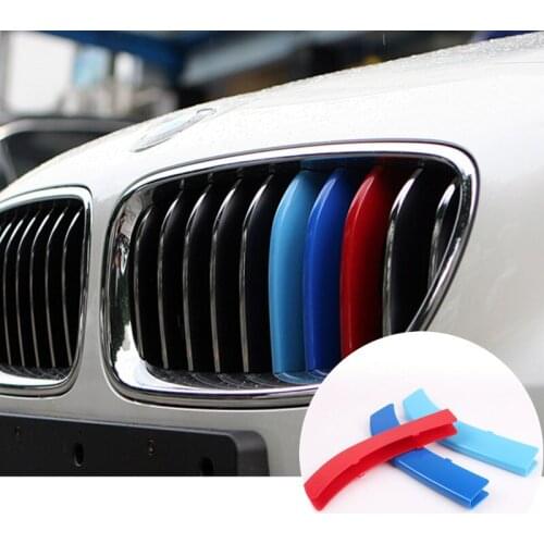 Tricolor Front Center Grill Grille Cover Trim For BMW X3 F25 2011-2017 3pcs Car accesories interior Car decoration