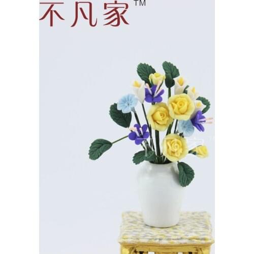 Dollhouse decoration 1:12 scale miniature flower beautiful Yellow flower Model