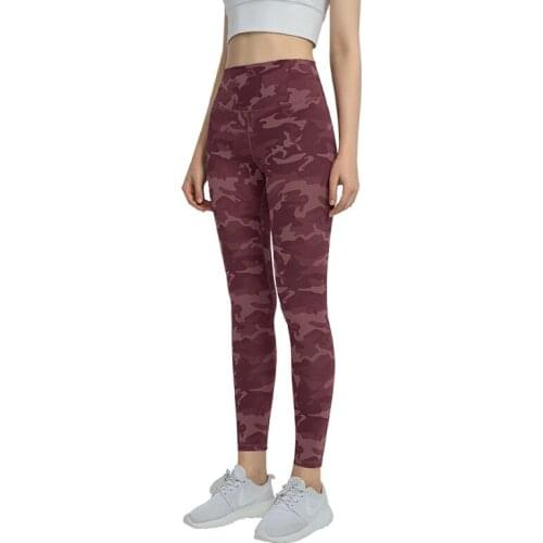 Women High Waist Yoga Pant Sweat Absorption Training Camouflage Fitness Gym Leggings Elastic Quick Drying Running Sport Leggings