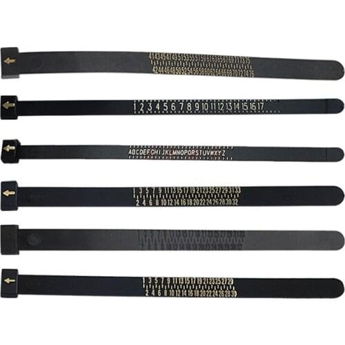 10PCS Plastic Finger Sizer Ring Gauge Ring Sizer Set Jewelry Measuring Tool US/EU/JA/HK/GB