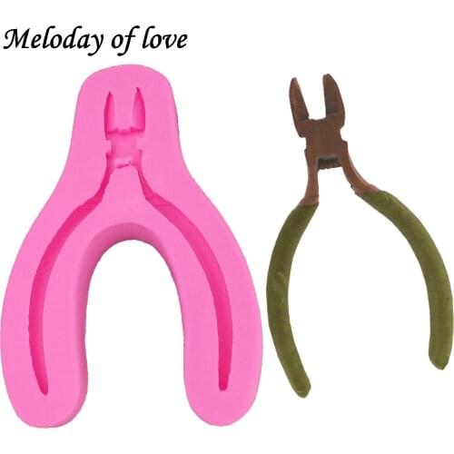 1Pcs DIY Pliers Silicone Mold Cake Fondant Mold Repair tool scissors Handicraft Molds Kitchen Accessories T1276