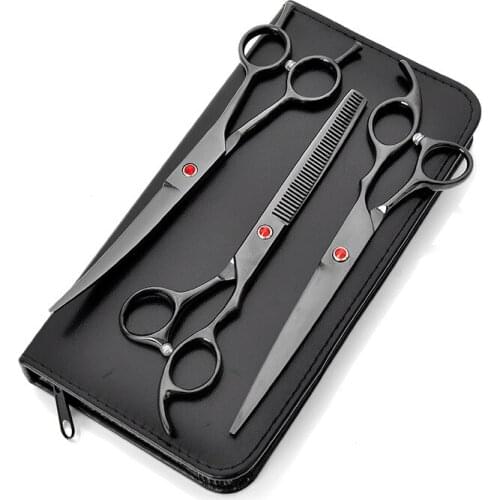 4pcs Stainless Steel Pet Dogs Grooming Scissors Cat Hair Thinning Shear Sharp Edge Scissors For Dogs Animal Barber Cutting Tool