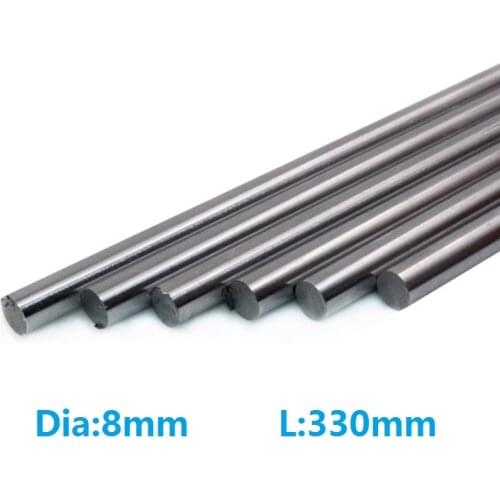 50pcs/lot 8mm linear shaft 330mm long 8x330mm hardened shaft chromed plated linear shaft rod bar 3D printer steel rod