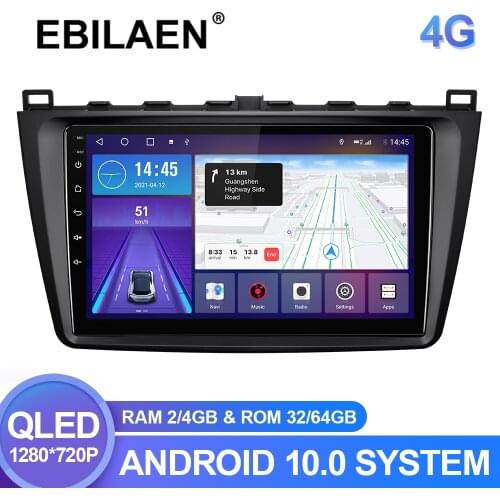 Android 10.0 Car Radio Multimedia Player For Mazda 6 GH 2007-2012 Autoradio GPS Navigation Camera WIFI IPS Screen Stereo RDS