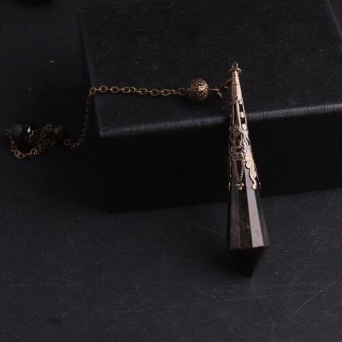 Dowsing Divination Pendant Pendulo Orgone Energy Natural Stone Pendulum Jewelry Necklace Pendant Reiki Chakra Healing Amulet