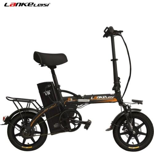 R9 14 Inch Portable Electric Bike Folding Bicycle 48V Lithium Battery 23.4ah Integrated Wheel Electric Bicycle Suspension Ebike