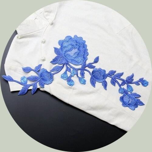 Quality parches toppe para la ropa flower embroidered patches for jeans sew on patches for clothing parches bordados ropa