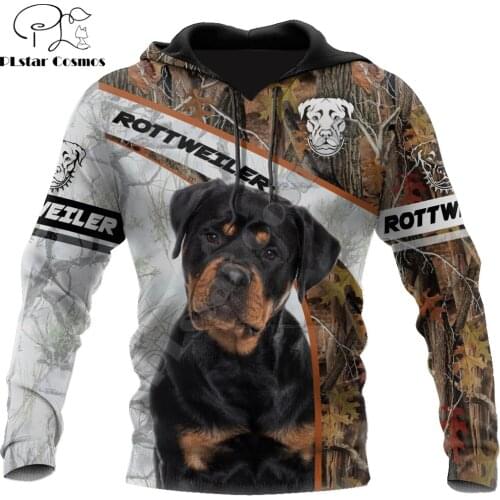 Beautiful Rottweiler Hunting 3D Printed Unisex Deluxe Hoodie Sweatshirt Zip Pullover Casual Tracksuit sudadera hombre DW0333