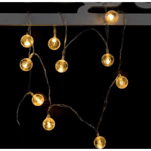 Round LED String Lights Football Led Light Indoor Child Bedroom Garland Curtain Holiday Wall Decoration Party Creative Guirnalda