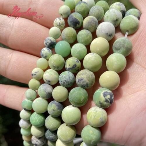 Natural Frost Round Australia Turquoises 6/8/10mm Stone Beads For DIY Necklace Bracelets Jewelry Making Strand 15" Free Shipping
