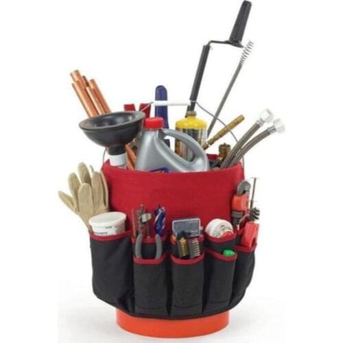 42 Pockets Bucket Tool Organizer Pouch Storage Bag 42 Grids Pocket Gardening Tool Bag Garden Tool Pouch Hand Tool Bag Planting P