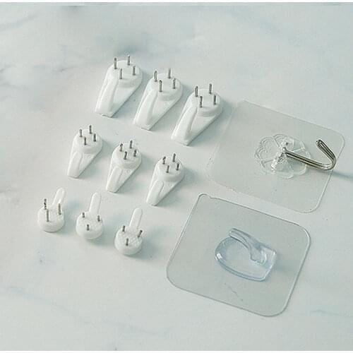 Wall Picture Hook Punch-free Non-marking Screw Stickers Traceless Hardwall Drywall Picture Hanging Kit Photo Frame Hanging