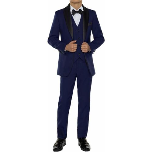 Solovedress 2&3 Pieces Boys Suits Infant Baby Elegant Shawl Lapel Collar White Formal Chlidren Dresswear Kids Wedding Tuxedos