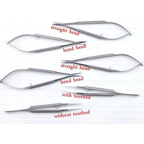 16cm ophthalmic microsurgical instruments Needle Holder Micro scissors Tweezers hand surgery six of equipment Package