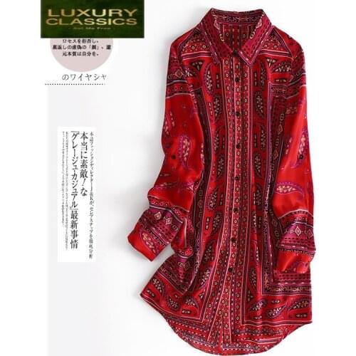 Real Silk Dress 100% Women Long Print Dress Elegant Spring Summer Vintage Vestido Floral Party Dresses Clothes 2021 3472