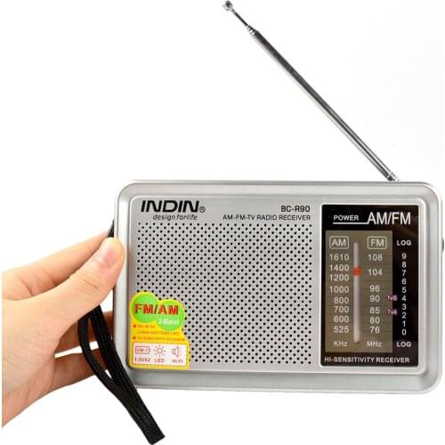 Portable AM FM Radio Retro Vintage Built In Speaker Pocket Multi-purpose World Receiver R90 For Elderly High Quality Radyo New