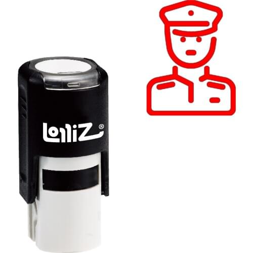 LolliZ Policeman Self-Inking Rubber Stamp - Modern Symbol Series