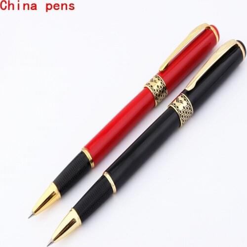 Baoer 68 Red black Classic appearance Business office Medium Nib Rollerball Pen New School office stationery Supplies