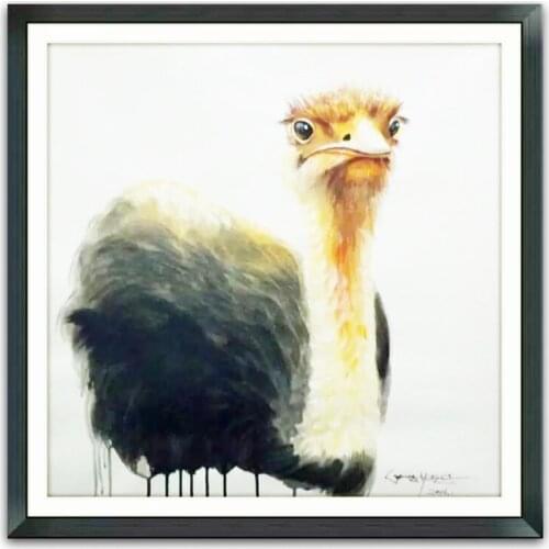 Hand Painted Cartoon Oil Painting on Canvas Abstract Animal Wall Art for Home Decoration Original OilPainting YC004