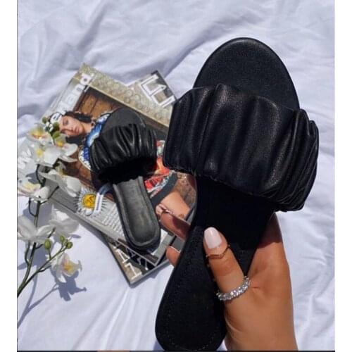Woman Slippers Summer Women Shoes Flip-on Flip Flops Outdoor Ladies Slides Beach Shoes Female Slippers Glitter Flat Black White
