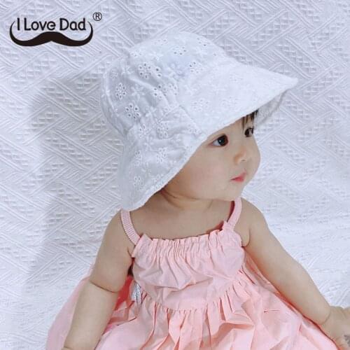 Summer Breathable Baby Sun Hat Cute Flower Baby Girl Beach Hat Outdoor Kids Children Bucket Cap Hollow Infant Baby Caps