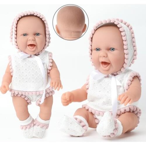 25 cm Full body waterproof silicone bebe reborn doll 10 inch newborn baby Pink blue Hat cute Dolls gifts Children