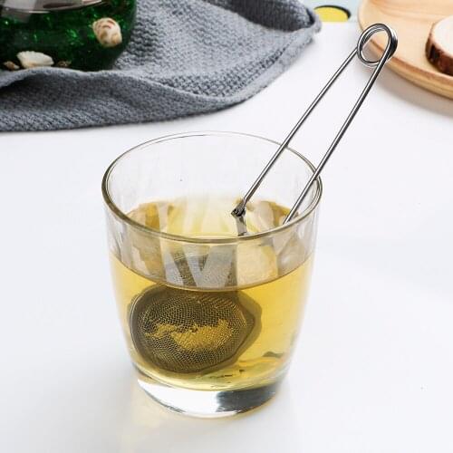 Stainless Steel Tea Infuser Sphere Mesh Tea Strainer Coffee Herb Spice Filter Diffuser Handle Tea Ball Kitchen Gadget