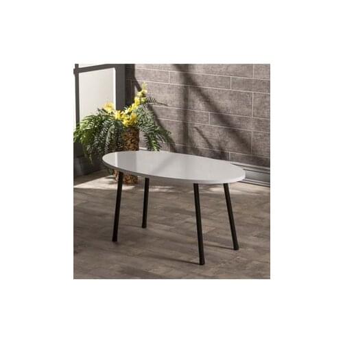 Modern Medium coffee table Metal Foot Ellipse White coffee tables table basse furniture living room table