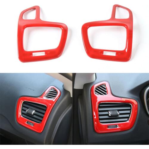 YAQUICKA Fit For Compass 2017+ Auto Car Interior Dashboard Air Outlet Vent Sequins Trim Frame Cover Sticker Styling Accessories