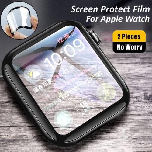 Screen Protector for Apple Watch 6 5 4 SE Full Cover 3D Tempered Glass Film for IWatch 3 2 1 38mm 42mm 40mm 44mm Anti Scratch