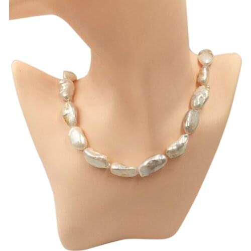 16 inch pearl beadsone strand,20-31 mm 100% Real freshwater loose pearl ,baroque shape-high luster-AA+ pearls-nature color pearl