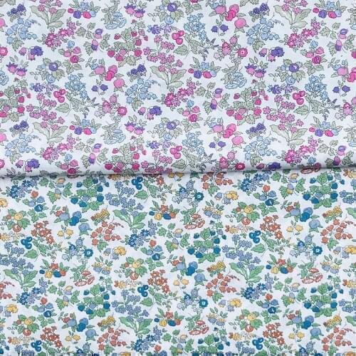 2Color 80S Like Liberty Cotton Fabric For Kids Baby Sewing Cloth Dresses Skirt DIY Handmade Designer Patchwork Meter 2021