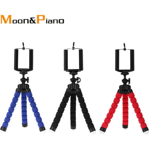 1pcs Mini Flexible Holder Sponge Octopus Tripod Bracket For Mobile Phone Camera Portable Stable Non-slip Selfie Stand Monopod