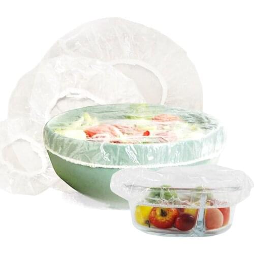 100pcs Elastic Plate Bowl Dish Covers Reusable Durable Meat Food Fruit Storage Covers for Indoor Outdoor Picnic Wrap