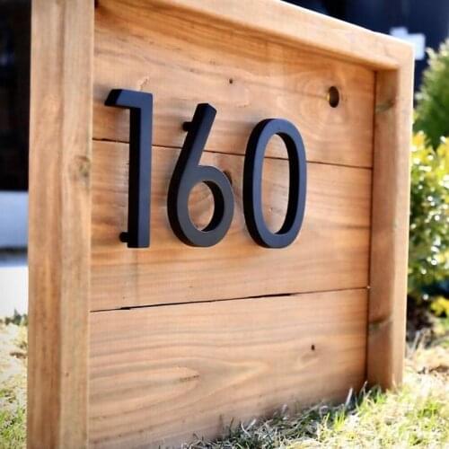 12cm Heavy Modern House Number Door Home Address Numbers for House Number Digital Door Outdoor Sign Plates 5 Inch. #0-9 Black
