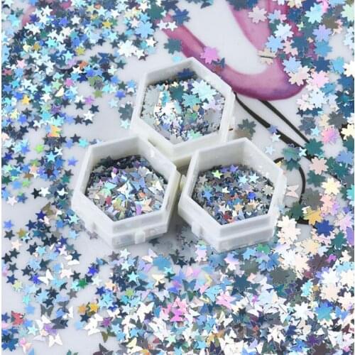 50Gram NAIL ART GLITTER Butterfly/ Star DT-H Holographic Butterfly Loose glitters, Butterflies glitter 3mm UV resin, nail gel