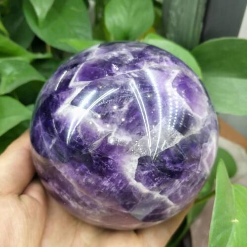 9CM Natural Dream amethyst Sphere Ball Gemstone Healing