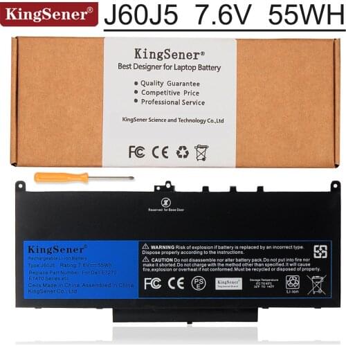 KingSener New J60J5 Replacement Laptop Battery For Dell Latitude E7270 E7470 J60J5 R1V85 MC34Y 242WD 7.6V 55Wh