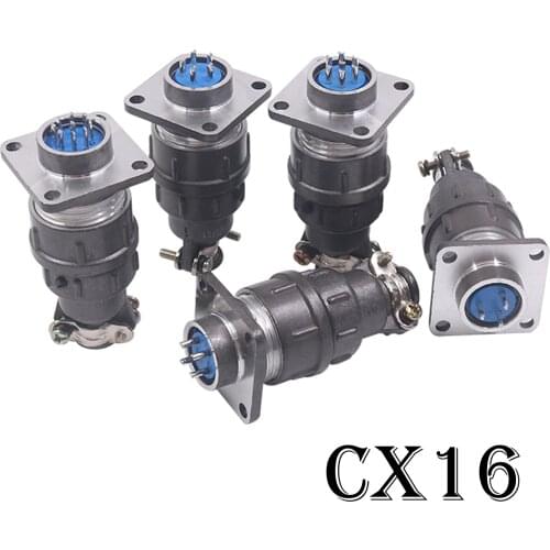 Aviation connector, CX16 16mm plug connector, 3-pin 4-pin 5-pin 7-pin 9-pin push-pull circular connector, male and female plugs