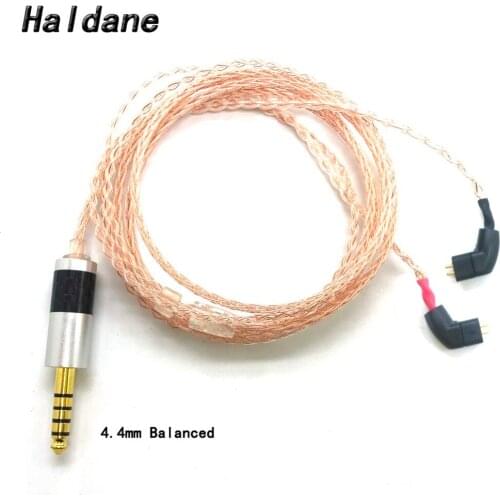 Free Shipping Haldane 8 core 0.75mm 2Pin Headphone Upgrade Cable for Ultimate Ears UE TF10 TF15 5Pro SF3 SF5 UE18 Headphones