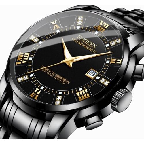 Top Brand New Quartz Watch for Men Fashion Casual Steel Band Watches Male Luxury Waterproof Calendar Wristwatches Montres Homme