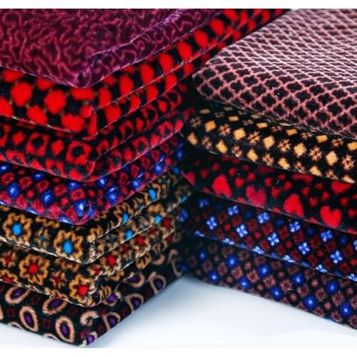 Flower Wedding Background Stage Curtain Thickened with Velvet Golden Cloth fabric yard rose gold fabricmade Dolls Dyed