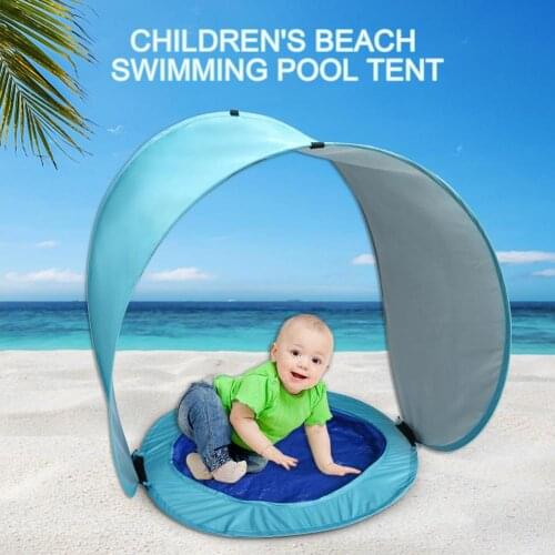 Baby Beach Tent Pop Up Sunshade Tent Portable Detachable UV Protection Shelter Childrens Swimming Pool Tent Outdoor Play Awning