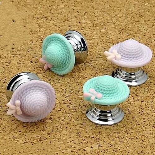 Children bookcase handle Creative pvc cap knob fashion luxury drawer cabinet handle silver dresser cupboard door pull Kids knobs