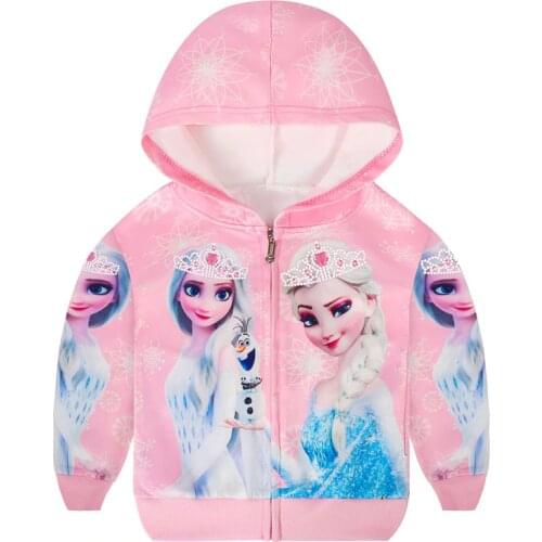 Disney Frozen Elsa new 3-7 years Kids polyester Hoodies Girls Children Sweatshirt Boys cartoon Hoodie Autumn and winter clothes