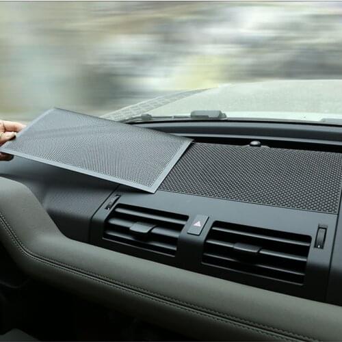 For Land Rover Defender 110 2020 2021 Aluminum Alloy Car Dashboard Speaker Net Cover Frame Stickers Interior Accessories