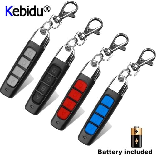 KEBIDU Universal Cloning Remote Control Electric Copy Controller Mini Wireless Transmitter Switch 4 Buttons Car Key Fob 433MHz