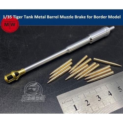 1/35 Scale Tiger Tank Metal Barrel Muzzle Brake Shell Kit for Border Model CYT056