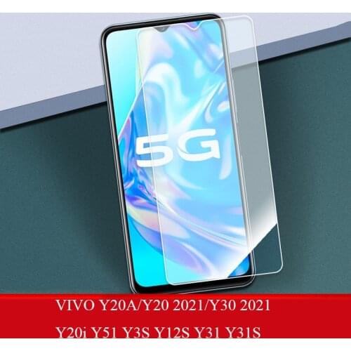 JGKK 9H Matte Frosted Tempered Glass for VIVO Y31 Y31S Y20i Y51 Y3S Y12S Y20 Y30 2021 Y20A Screen Protector Anti Fingerprints