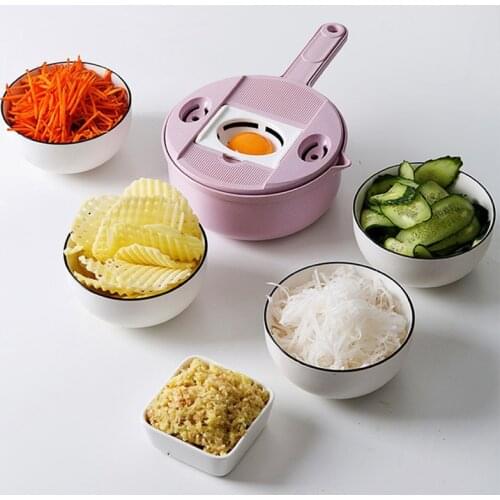 Multifunction Kitchen Stainless Steel Blade Grater Vegetables Cutter Round Potato Slicer Peeler Mandoline Slicer Kitchen Gadgets